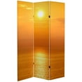 thumbnail image 6 of Oriental Furniture 6 ft. Tall Double Sided Sunrise Room Divider - 3 Panel, 6 of 7