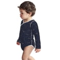 thumbnail image 3 of Xecao Copper-Gold Gloss Outline Lily Flower Print Baby unisex-baby Cotton Long-sleeve Bodysuits-2 Years, 3 of 6