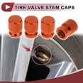 thumbnail image 2 of Unique Bargains 4 Pcs Mesh Pattern Tire Valve Stem Caps Decorative Tyre Valve Dust Covers Aluminum Alloy Orange 16mm, 2 of 7
