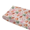 thumbnail image 5 of Western Cowgirl Pumpkin Fall Changing Pad Cover Cowgirls Boots Hat Cactus Baby Diaper Changing Table Sheets for Girl Nursery Changing Table Mat Cover 16''x32'', 5 of 6