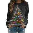 thumbnail image 2 of Neewe Women's Oversized Sweatshirt Christmas Crewneck Long Sleeve Casual Loose Pullover Tops, 2 of 7