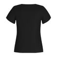 thumbnail image 6 of Summer Saving pimelu USSUMA T-Shirts for Women Trendy Solid Color Cute Petal Sleeve Loose Womens Blouses and Tops Dressy Casual Summer V Neck Short Sleeve Tshirts Shirts Tunic for Women, 6 of 6
