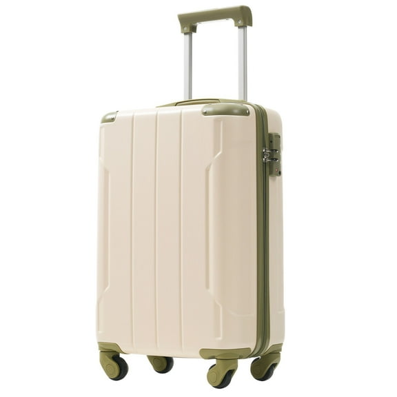 Lightweight 20-Inch Hardshell Luggage with Durable ABS and Double Spinner Wheels for Travel