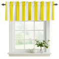 thumbnail image 2 of Yellow Striped Valances for Windows, Decorative Rod Pocket Window Valance Curtains, Modern Farmhouse Yellow White Stripes Short Curtain Drapes for Kitchen/Living Room, 2 Panels, 42" W x 12" L, 2 of 8