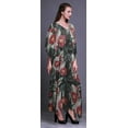 thumbnail image 3 of Bimba Kaftan Long de Plage à Fleurs pour Femmes, Tenue de Plage, Couvre-Maillot de Bikini, Robe Maxi - 4X-5X, 3 of 5
