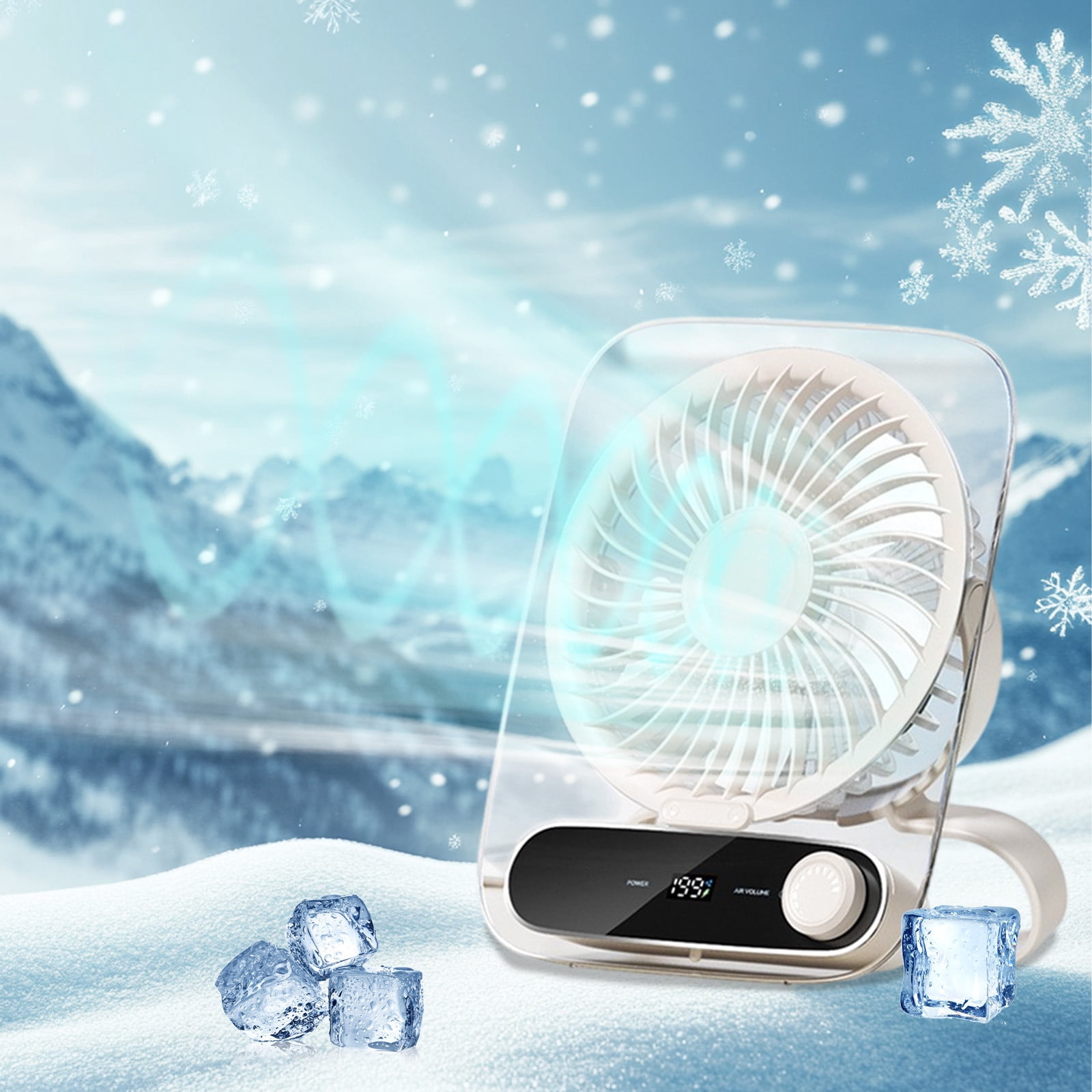 Small Desk Fan Quiet,Strong Airflow Fan Quiet Digital Display Air Circulator Fan,Ultra Quiet 180° Wide Angle Angle Foldable,portable USB Recharging,Small Fans for Bedroom Home Office