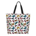 thumbnail image 3 of Fuzoiu Colorful Flying Butterflies Print Tote Bags for Women,Shoulder Bag, Gym Tote,Top Handle Ladies Shoulder Bags for Work Beach Travel and Shopping Grocery, 3 of 9