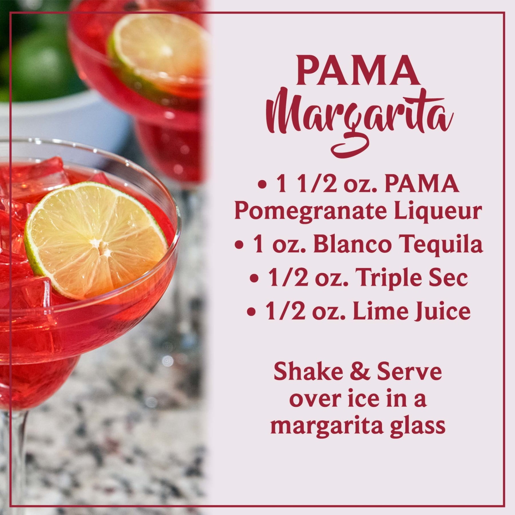 Pama Pomegranate Fruit Liqueur, 750 ml Bottle, 17% ABV