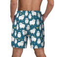 thumbnail image 2 of Lsque Mens Swim Trunks Cute Sheep And Hearts Pattern - Bathing Suit Compression Liner - Beach Swim Shorts Swimwear - (S-3XL) - Stretch Quick Dry -Small, 2 of 9