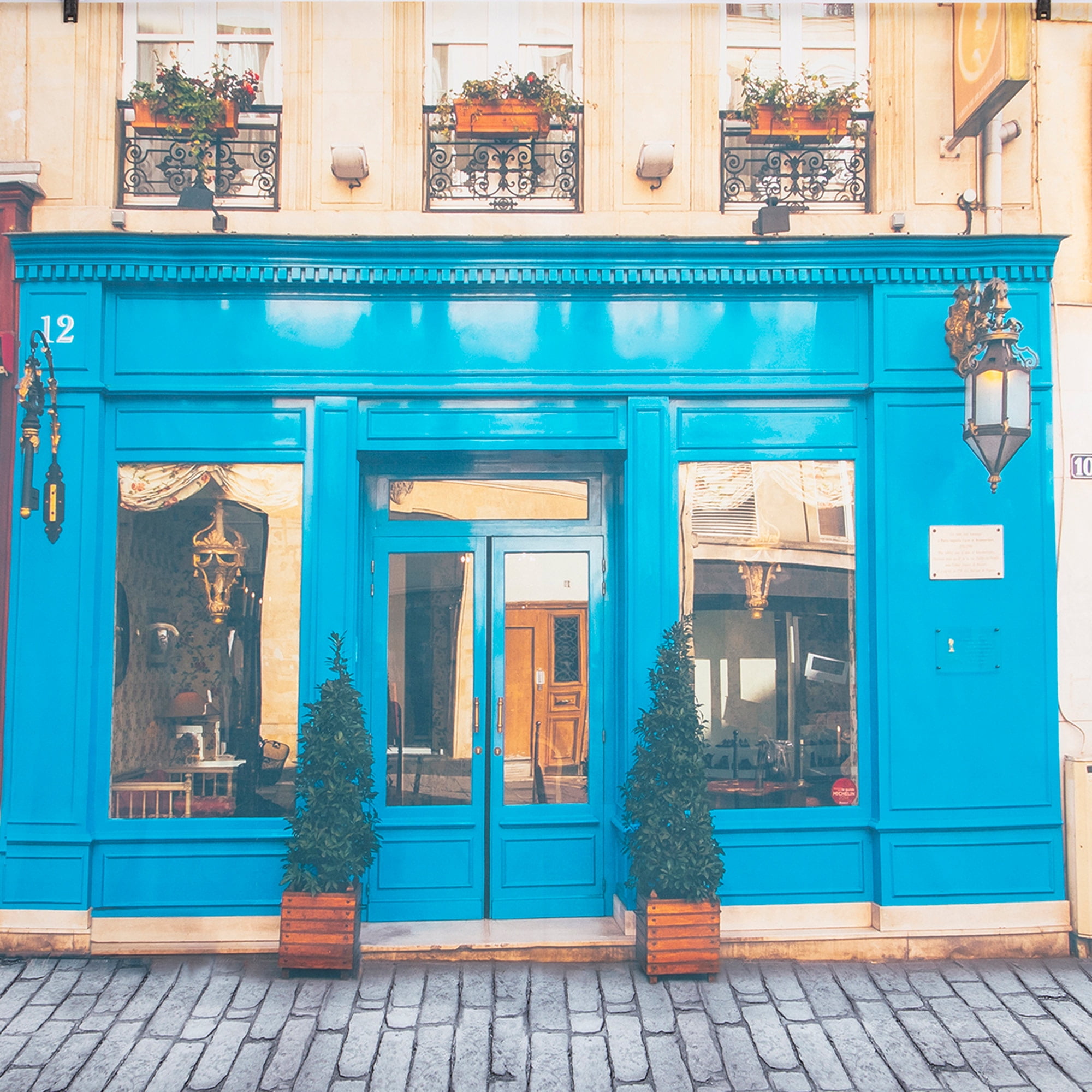 5x7ft Fabric City Street Photo Backdrop Retro Street Photography