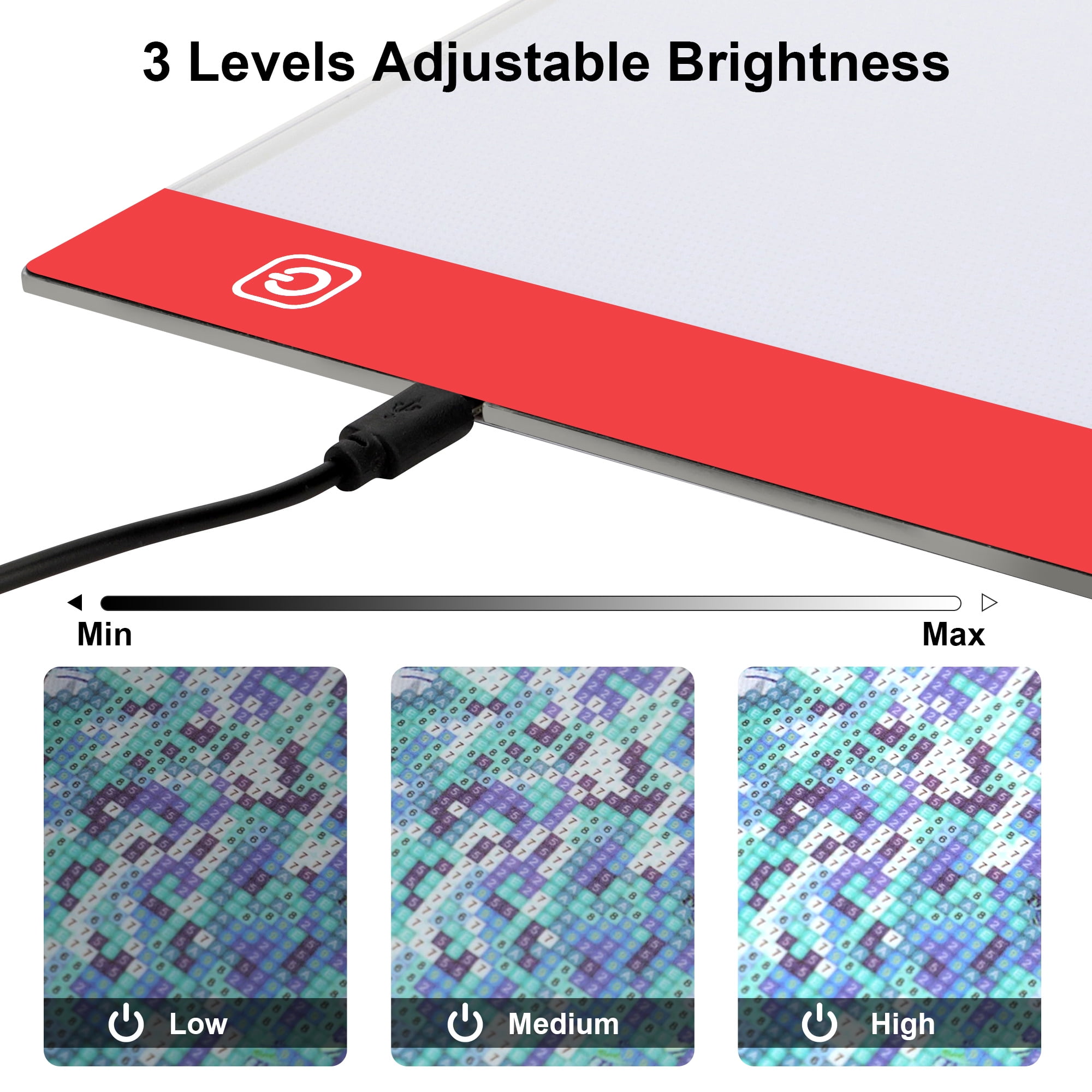 EEEkit A4 LED Light Pad for Diamond, 5D Diamond Painting Accessories Full Drill for Adults