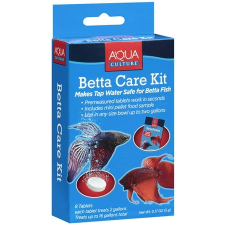 Aqua Culture Betta Fish Care Kit, 9 Piece