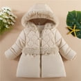 thumbnail image 4 of Beautyzll 1-5T Baby Girls Winter Down Jacket Coat for Kids Toddler Padded Cotton Fleece Coat with Hoodie, 4 of 11