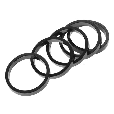 Hemoton  5 Pcs Bicycle Handlebar Shim Spacer Bike Stem Spacers Black