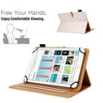thumbnail image 4 of Dteck Universal 7.5-8.5 inch Tablet Case, Multi-Angle Stand Flip Wallet Case with Cards Slots / Pen Holder Magnetic Buckle Cover for iPad Mini,Kindle Fire HD 8, Galaxy Tab & Other 7.5-8.5 inch Tablet, 4 of 8