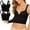 Black 2, variant on 2pc Women Athletic Bras Longline Seamless Bralette Deep V Neck Stretch Wirefree Workout Yoga Bras