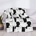thumbnail image 3 of Rateoe Doodle Cute Cat Pattern Flannel Throw Blanket, Ultra-soft Blanket for Bed, Couch, Car, Hypoallergenic Anti-pilling blanket-60"x50"(Horizontal), 3 of 6