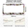 thumbnail image 4 of GZHJMY Cute Puppy Dog Pomeranian Papillon Flower License Plate Frames for Women Men 2 Pcs Personalized Car License Plate Holder with Screw Caps, Round Hole Decorative, 4 of 7