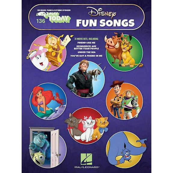 Disney Fun Songs : E-Z Play Today Volume 136 (Paperback)