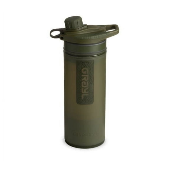 Grayl GeoPress Purifier Bottle, Olive Drab, 24 oz,