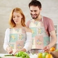 thumbnail image 3 of Pioneer Flower Floral Print Pattern Apron for Women and Men, Cotton Linen Waterproof with Pockets, Adjustable, 33x27 Inch for Kitchen, Gardening, BBQ, Salon, 3 of 6