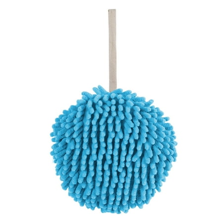 

5Pcs Kitchen Ball Shaped Dry Hanging Hand Towel Sponge Plush Drying Towels Water Absorbent Wall Mounted Soft Bathroom