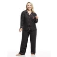thumbnail image 4 of Pyjama en Poly Suède pour Femmes, Manches Longues, Ensemble Deux Pièces, Boutonné, 4 of 6