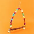 thumbnail image 1 of Parrot Cage Hanging Toy,Pet Bird Parrot Parakeet Birds Perch Hanging Swings Birds Hanging Swings With Colorful Beads Time-Tested Durability, 1 of 14