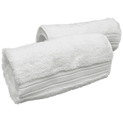 2pk - 20" x 32" Hair Towels Salon Quality Luxurious Super Soft White Supima Cotton