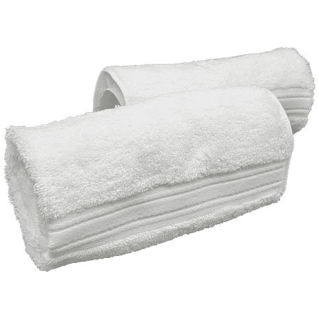 2pk - 20" x 32" Hair Towels Salon Quality Luxurious Super Soft White Supima Cotton
