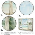 thumbnail image 3 of Designart "Tropical Beach Horizon Through the Windows II" Coastal Framed Wall Art Decor - Coastal Green Coastal Windows Living Room Framed Canvas Art, 3 of 6