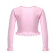 thumbnail image 2 of YEAHDOR Kids Toddlers Girls Ruffled Ballet Dance Cardigan Long Sleeve Knot Wrap Tops, 2 of 7