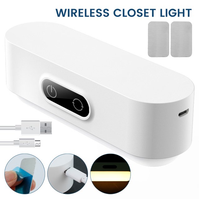 Muyoka Luz LED debajo de la unidad, luz de gabinete de control táctil regulable, lámpara de gabinete recargable USB para pasillo de dormitorio de cocina Muyoka Hogar