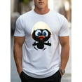 thumbnail image 1 of Camiseta informal de cuello redondo para hombre con estampado geométrico. Poliéster suave, manga corta, transpirable y ligera para verano. Lavable a máquina. Perfecta para uso informal., 1 of 5