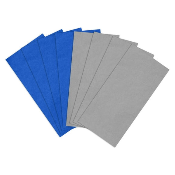 American Greetings 20 in. x 20 in. Tissue Paper Bundle, Royal Blue and Grey (2-colors, 8-Sheets)