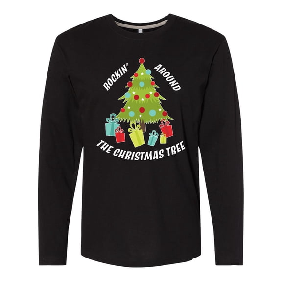 Inktastic Rockin' Around the Christmas Tree Long Sleeve T-Shirt