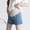 Blue, variant on pstuiky Maternity Yoga Shorts Denim Shorts Plus Size Pregnancy Shorts with Adjustable Stretchy Waistband Comfortable Casual Wear for Expecting Mothers Maternity Shorts Under Dress