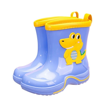 

Children Rain Boots Textured Soles Non-Slip Light Comfortable Rain Shoes Primary School Students First Walker Footwear