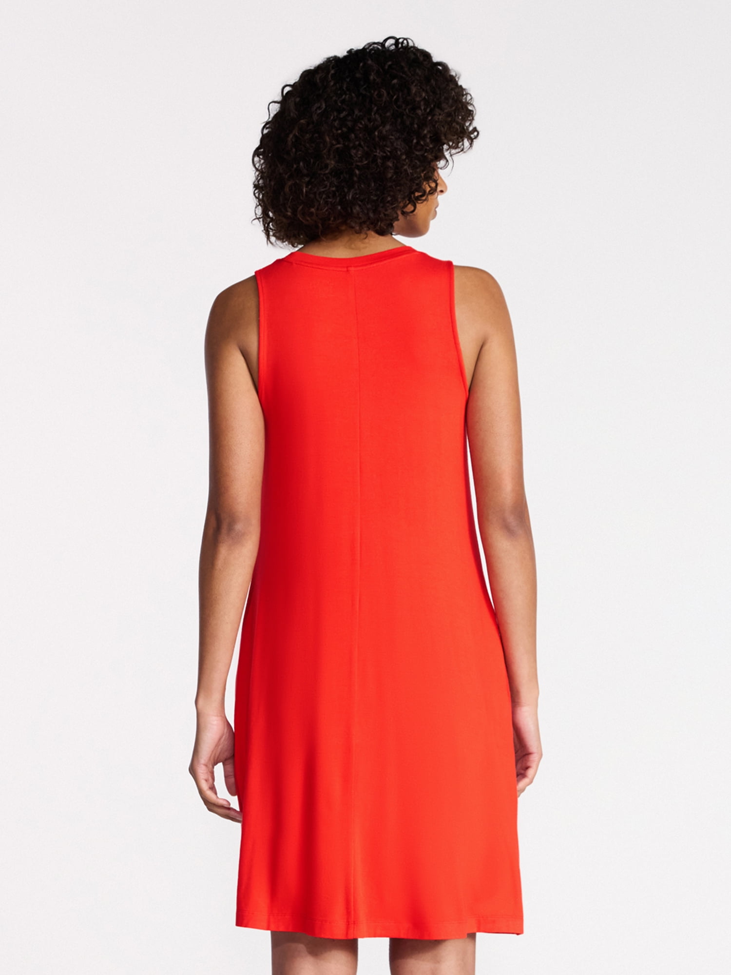 Time and Tru Women’s Sleeveless Knit Swing Dress, Sizes XS-XXXL