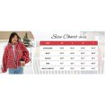 thumbnail image 7 of PUWEI Women's Sherpa Checkered Fleece Jacket Long Sleeve Coat Warm Zip Up Plaid Outwear with Pocket, 7 of 7