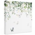 thumbnail image 2 of Ships Next Day Canvas Wall Art 16"x16", Eucalyptus Wood Framed Canvas Print Painting, Butterfly Sage Green Leaf Farmhouse Plant Ready to Hang Picture Wall Decor for Home Bedroom Kitchen Office, 2 of 9
