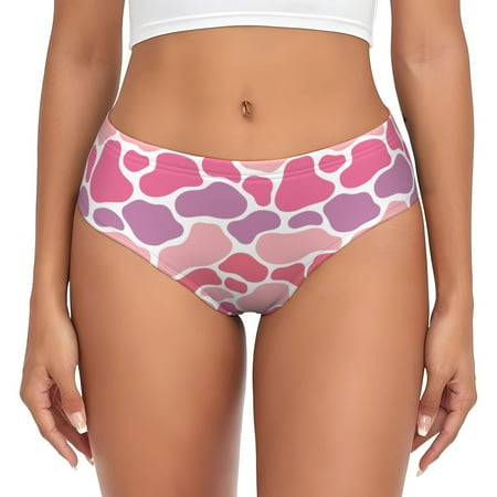 Womens Underwear - Multicolor Cow Print No Show Seamless Underwear for Women  Soft Comfort Stretch Women s Panties  Hipster Ladies Panties Bikini Underwear Briefs