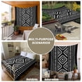 thumbnail image 6 of Black Boho Geometric Tapestry for Bedroom Wall Hanging Tapestry, Vintage Southwestern Stripes Ceiling Backdrop Tapestries Poster Blanket Wall Decor for Teens Room Living Room Dorm 55" x 73", 6 of 8