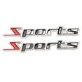thumbnail image 3 of 2 Pcs Black Red Metal Sports Letters Car Badge Sticker Emblem Decor, 3 of 5