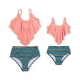 thumbnail image 6 of Jurebecia Mother and Daughter Swimsuit Bikini Set 2 Piece Sleeveless Back Straps Tie Bra Top and High Waist Triangle Panty Parent Child Clothes Set, 6 of 8