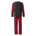 thumbnail image 4 of Fiomva Matching Christmas Pajamas for Family, Funny Holiday Cute Let It Snow Print Tops and Plaid Pants Xmas Sleepwear Pjs Set, 4 of 10