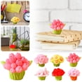 thumbnail image 7 of Cute Resin Flower Crafts Ornaments Small Artificial Flower Bouquet Figurines Desktop Decorative Accents For Home Tabletop Decoration For Home Tabletop Decoration 1PC(Pink1,1.1x0.94"), 7 of 7