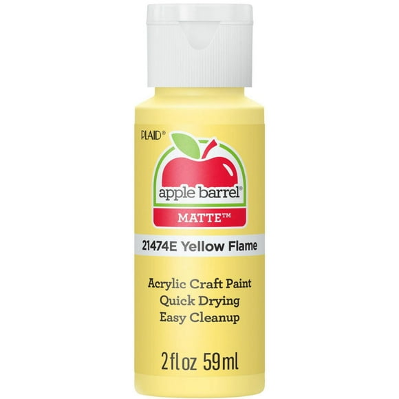 Apple Barrel Colors Matte Acrylic Craft Paint, 2 fl. oz., Yellow Flame