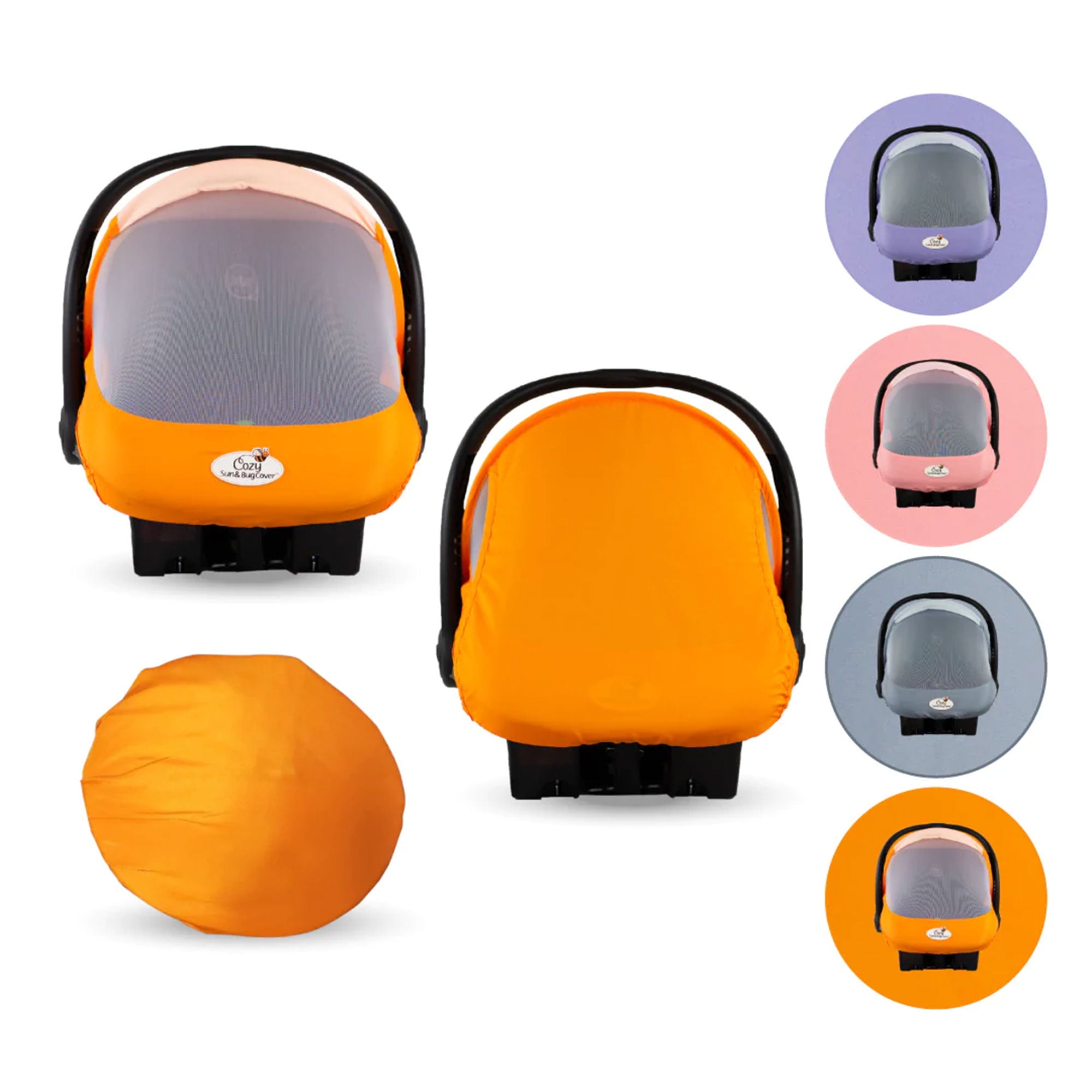 Cozy Cover Orange Mango Sun & Bug Car Seat Cover