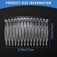 thumbnail image 4 of 20 x parent color Plastic Hair Clips Side Combs Pin Barrettes 70X40mm, 4 of 5